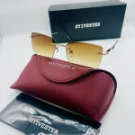 Lunettes de Soleil Cartier Panthère Sans Monture Or Rose Verres Marron
