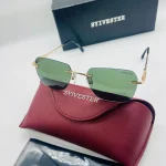 Lunettes de Soleil Cartier Panthère Sans Monture Or Rose Verres Marron
