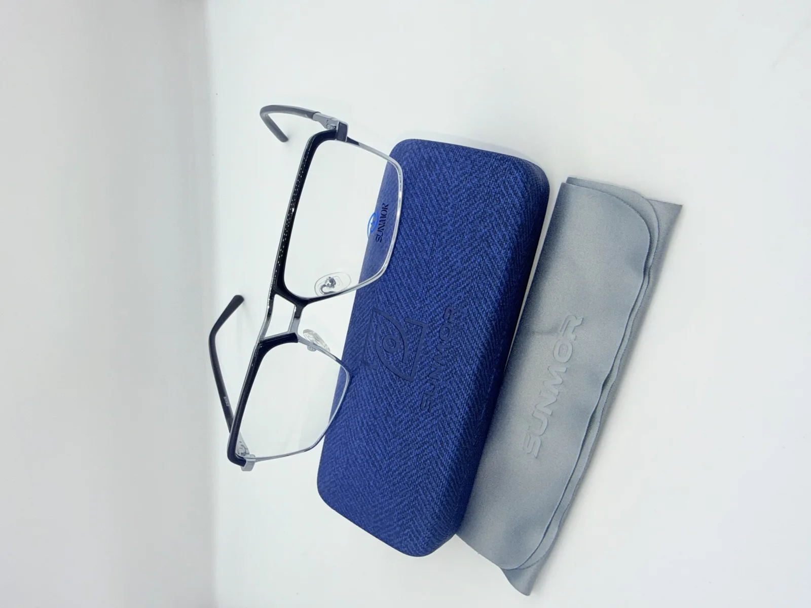 Monture Lunettes SUNMOR | Design Élégant Noir & Argenté