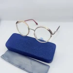 Lunettes Rondes SUNMOR Vintage Dorées & Rouges - Monture Optique Élégante